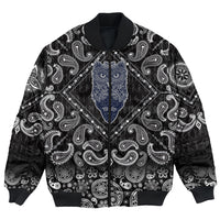 Viking Bomber Jacket Owl Celtic Style with Bandana Paisley Style RLT12 - Wonder Print Shop
