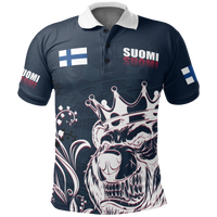 Finland Polo Shirt Finnish Brown Bear - Wonder Print Shop