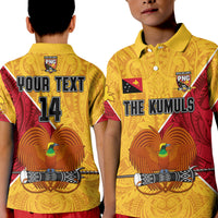 (Custom Text and Number) The Kumuls PNG Polo Shirt KID Papua New Guinea Polynesian Dynamic Style - Wonder Print Shop