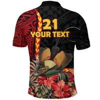 Custom Papua New Guinea Polo Shirt Unique Bird With Tropical Vintage Plant - Wonder Print Shop
