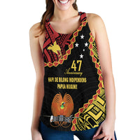 Papua New Guinea 47th Anniversary Women Racerback Tank Hapi De bilong Indipendens Papua Niugini - Wonder Print Shop