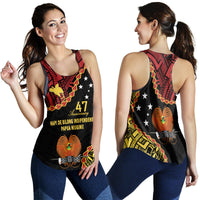 Papua New Guinea 47th Anniversary Women Racerback Tank Hapi De bilong Indipendens Papua Niugini - Wonder Print Shop