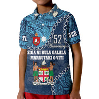 Custom Fiji Polo Shirt 52nd Anniversary Siga Ni Bula Galala Marautaki O Viti - Wonder Print Shop