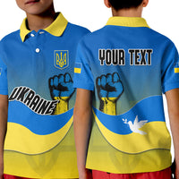 Custom Ukraine Polo Shirt KID National Flag Style - Wonder Print Shop