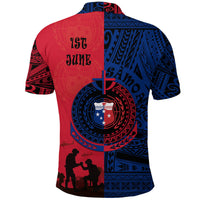 Samoa Polo Shirt Independence Day Military Polynesian Pattern - Wonder Print Shop