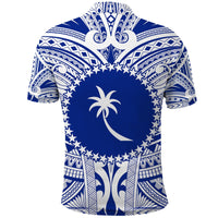 Chuuk Flag Polo Shirt Micronesia Style Blue LT13 - Wonder Print Shop