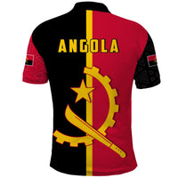 Angola Polo Shirt Star and Flag Style Sporty LT13 - Wonder Print Shop