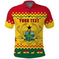 Custom Ghana Polo Shirt Christmas African Pattern LT13 - Wonder Print Shop