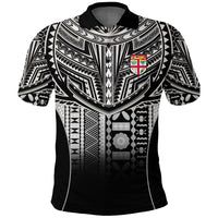 Custom Fiji Faithful Polo Shirt Version Black Custom Text and Number LT13 - Wonder Print Shop