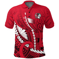 Custom Kahuku Hawaiian School Polo Shirt Enthusiasm Red Raiders LT13 - Wonder Print Shop