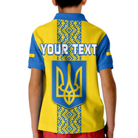 Custom Ukraine Polo Shirt KID Ukrainian Pattern LT13 - Wonder Print Shop