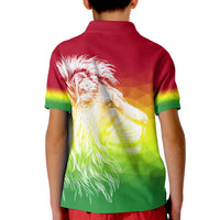 Ethiopia Polo Shirt KID Lion Ethiopian Style Flag LT13 - Wonder Print Shop