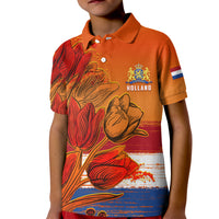 Netherlands Polo Shirt KID Style Tulip National Flower LT13 - Wonder Print Shop