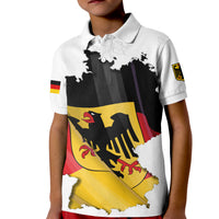 Germany Polo Shirt KID Grunge Deutschland Map and Coat Of Arms LT13 - Wonder Print Shop