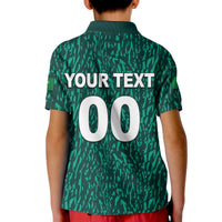 (Custom And Number) Saudi Arabia Soccer Polo Shirt Football 2022 KID LT6