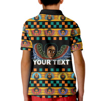 Custom Ethiopia Polo Shirt KID Ethiopian Church Angels Black LT6 - Wonder Print Shop