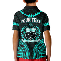Custom Samoa Ula Nifo Tribal Polo Shirt KID Green Style LT6 - Wonder Print Shop