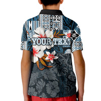 Custom Hawaii Fish Hook Polo Shirt KID Blue Style LT6 - Wonder Print Shop