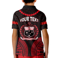 Custom Samoa Ula Nifo Tribal Polo Shirt KID Red Style LT6 - Wonder Print Shop