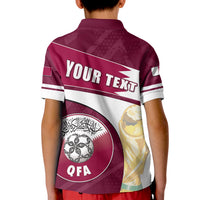 Custom Qatar Polo Shirt Football 2022 KID Basic Style LT6 - Wonder Print Shop