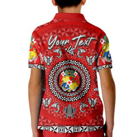 Custom Mate Maa Tonga Ngatu Fonu Rugby Polo Shirt KID LT6 - Wonder Print Shop