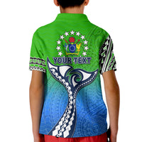 Custom Marae Moana Cook Islands Marine Park Polo Shirt KID LT6 - Wonder Print Shop