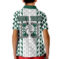 Custom Hawaii Rainbow Wahine Volleyball Polo Shirt KID LT6 - Wonder Print Shop