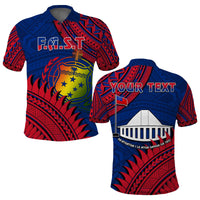 Custom F.A.S.T Samoa Polo Shirt Samoan Coat Of Arms Polynesian Pattern - Wonder Print Shop