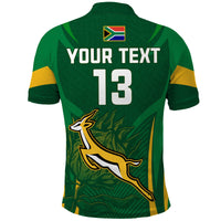 (Custom Text and Number) South Africa Rugby Polo Shirt Springboks Champion LT13 - Wonder Print Shop