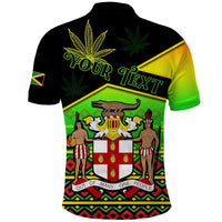 Custom Jamaica Lion Polo Shirt Jamaican Pattern Version Reggae Colors LT13 - Wonder Print Shop