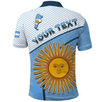 Custom Argentina Polo Shirt Football 2022 Champions Blue Sky May Sun LT13 - Wonder Print Shop