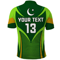 (Custom Text and Number) Pakistan Cricket Polo Shirt Green Shaheens Champion LT13 - Wonder Print Shop