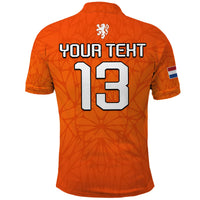 (Custom Text and Number) Football Polo Shirt 2022 Soccer World Cup Oranje Champions LT13 - Wonder Print Shop