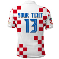 (Custom Text and Number) Croatia Football Polo Shirt World Cup Champions 2022 Hrvatska LT13 - Wonder Print Shop
