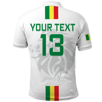 (Custom Text and Number) Senegal Football Polo Shirt World Cup Soccer Lions of Teranga Champions mix Map LT13 - Wonder Print Shop
