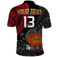 Custom Text and Number Papua New Guinea Polo Shirt Raggiana Birds Of Paradise Happy 47th Independence Day LT13 - Wonder Print Shop