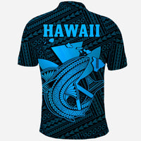 Custom Hawaii Polo Shirt Kakau Kanaka Maoli Combine Polynesian Shark Ver.03 - Wonder Print Shop