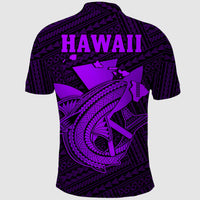 Custom Hawaii Polo Shirt Kakau Kanaka Maoli Combine Polynesian Shark Ver.05 - Wonder Print Shop