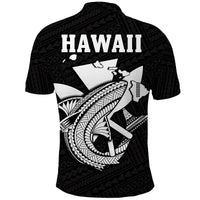 Custom Hawaii Polo Shirt Kakau Kanaka Maoli Combine Polynesian Shark Ver.07 - Wonder Print Shop