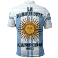 Espalda camiseta polo Argentina 2022 La Albiceleste campeón 2022