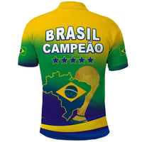 Brazil Football Polo Shirt Soccer 2022 World Cup Selecao Brasil Campeao Style Color Flag LT13 - Wonder Print Shop