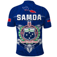 Toa Samoa Rugby Polo Shirt Siamupini Proud Blue LT13 - Wonder Print Shop