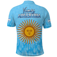 Argentina Football Polo Shirt Vamos Sky Champions World Cup Fire LT13 - Wonder Print Shop