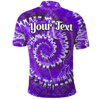 Custom African Polo Shirt Tie Dye Purple Fashion LT13 - Wonder Print Shop