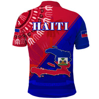 Haiti Polo Shirt Haiti Flag Dashiki Simple Style - Wonder Print Shop