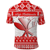 Custom Christmas Hawaii Polo Shirt Kanaka Polynesian Santa Claus Mele Kalikimaka - Wonder Print Shop