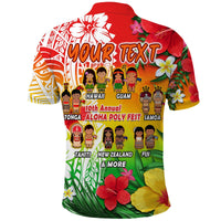 Custom Aloha Poly Fest Polo Shirt Polynesian Pattern With Tropical Flowers - Wonder Print Shop