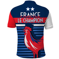 France Football The Blues Polo Shirt Les Bleus Le Champion 2022 World Cup LT13 - Wonder Print Shop