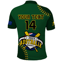 (Custom Text And Number) Australia Baseball Polo Shirt 2023 Go Aussie - Wonder Print Shop
