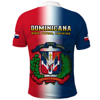 Dominican Republic Polo Shirt Dominicana Coat Of Arms Gradient Style - Wonder Print Shop